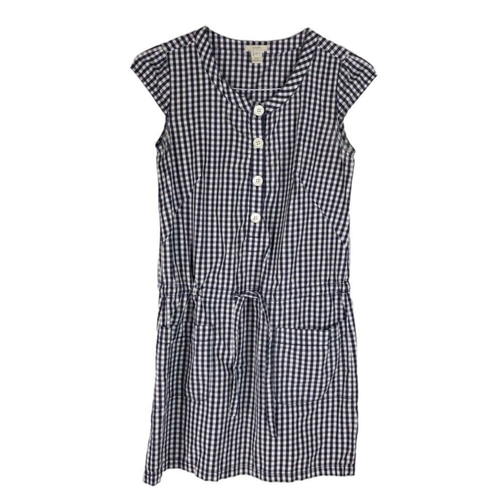 J. Crew Women's Olivia Shift Gingham Dress size 0 Purple White